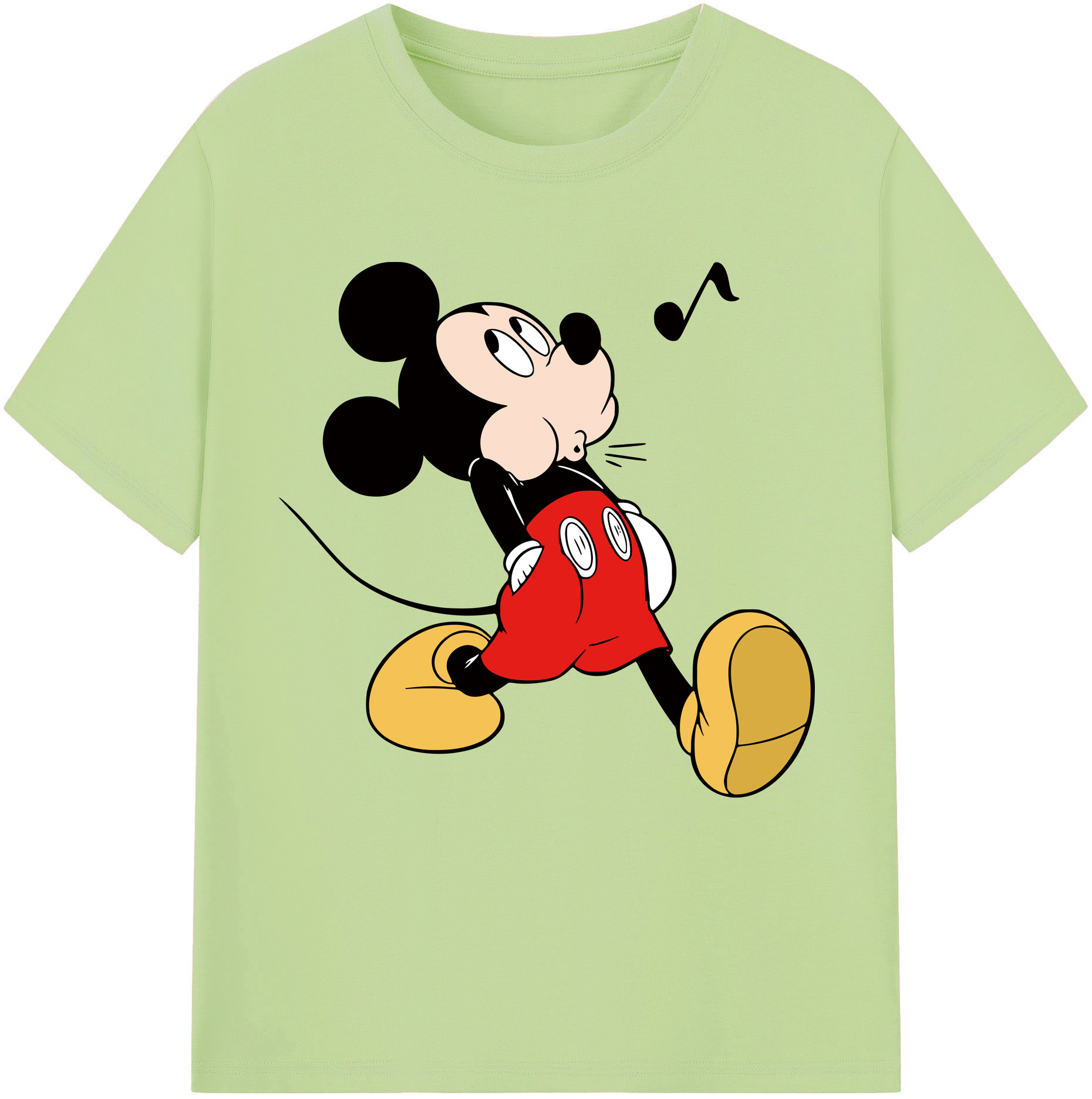 （画像用） ミッキーマウス Mickey Mouse 綿100％半袖Tシャツ（フロントプリント）